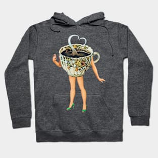 Coffee Queen Pin Up Hoodie